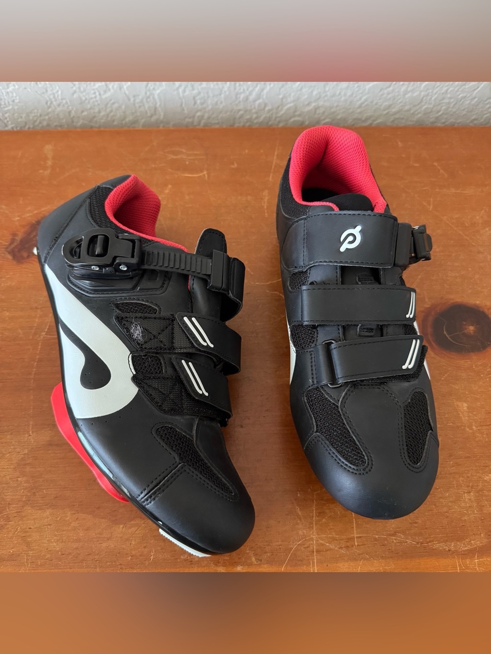 Peloton Cycling Shoes Size EU 40 Black & Red